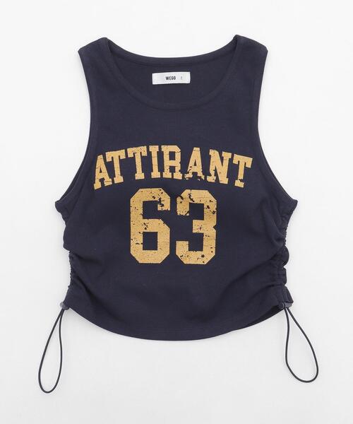 WEGO（ウィゴー）の「WEGO/ナンバリングサイドドロストタンク（タンクトップ・レディース・ネイビー/ホワイト/ワイン・FREE）」の6枚目の写真