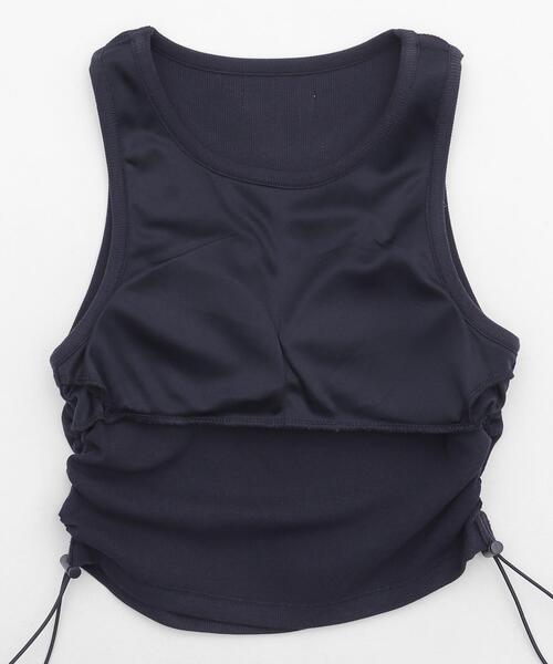 WEGO（ウィゴー）の「WEGO/ナンバリングサイドドロストタンク（タンクトップ・レディース・ネイビー/ホワイト/ワイン・FREE）」の4枚目の写真