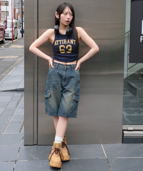 WEGO（ウィゴー）の「WEGO/ナンバリングサイドドロストタンク（タンクトップ・レディース・ネイビー/ホワイト/ワイン・FREE）」の16枚目の写真