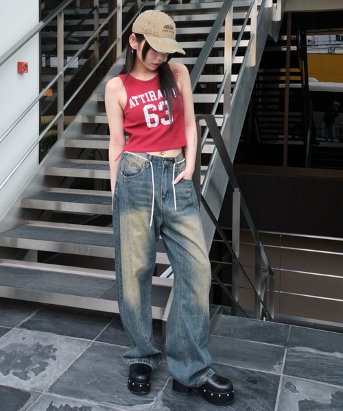 セール】WEGO/【25年春夏新作】ナンバリングサイドドロスト