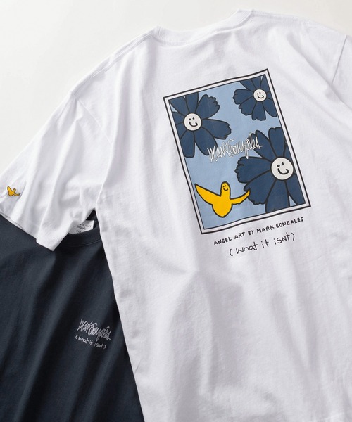(What it isNt)ART BY MARKGONZALES(ワットイットイズント)の「【75】【(What it isNt) ART BY MARK GONZALES/ワットイズイズント マークゴンザレス】リラックスフィット バックプリントアートグラフィック アソート 半袖Tシャツ/ワンポイント/オーバーサイズ(Tシャツ/カットソー・メンズ・ネイビー/ブラウン/ブラック/チャコールグレー/ホワイト/ホワイト系その他/ブラック系その他/グレー系その他/ブラウン系その他/ブルー系その他/ホワイト系その他2/ホワイト系その他3/ホワイト系その他4/ホワイト系その他5/ブラック系その他2/ブラック系その他3/グレー系その他2/グレー系その他3/グレー系その他4/ブラウン系その他2/ブラウン系その他3/ブラウン系その他4/ブラウン系その他5/ブルー系その他2/ブルー系その他3/ブルー系その他4・M/L/XL)」の4枚目の写真
