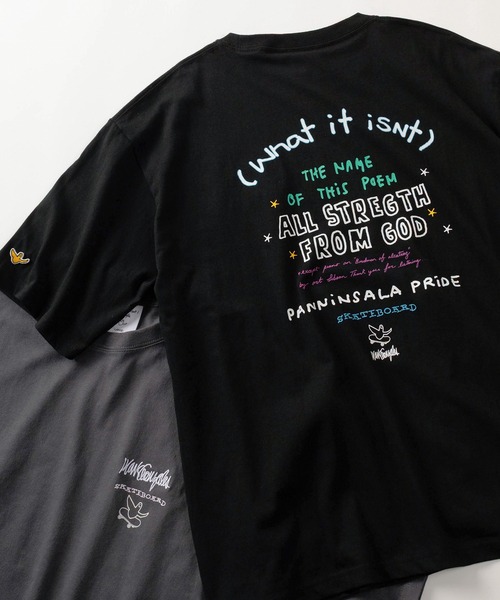 (What it isNt)ART BY MARKGONZALES(ワットイットイズント)の「【75】【(What it isNt) ART BY MARK GONZALES/ワットイズイズント マークゴンザレス】リラックスフィット バックプリントアートグラフィック アソート 半袖Tシャツ/ワンポイント/オーバーサイズ(Tシャツ/カットソー・メンズ・ネイビー/ブラウン/ブラック/チャコールグレー/ホワイト/ホワイト系その他/ブラック系その他/グレー系その他/ブラウン系その他/ブルー系その他/ホワイト系その他2/ホワイト系その他3/ホワイト系その他4/ホワイト系その他5/ブラック系その他2/ブラック系その他3/グレー系その他2/グレー系その他3/グレー系その他4/ブラウン系その他2/ブラウン系その他3/ブラウン系その他4/ブラウン系その他5/ブルー系その他2/ブルー系その他3/ブルー系その他4・M/L/XL)」の11枚目の写真