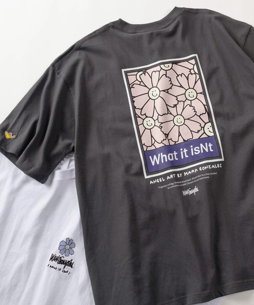 (What it isNt)ART BY MARKGONZALES(ワットイットイズント)の「【75】【(What it isNt) ART BY MARK GONZALES/ワットイズイズント マークゴンザレス】リラックスフィット バックプリントアートグラフィック アソート 半袖Tシャツ/ワンポイント/オーバーサイズ(Tシャツ/カットソー・メンズ・ネイビー/ブラウン/ブラック/チャコールグレー/ホワイト/ホワイト系その他/ブラック系その他/グレー系その他/ブラウン系その他/ブルー系その他/ホワイト系その他2/ホワイト系その他3/ホワイト系その他4/ホワイト系その他5/ブラック系その他2/ブラック系その他3/グレー系その他2/グレー系その他3/グレー系その他4/ブラウン系その他2/ブラウン系その他3/ブラウン系その他4/ブラウン系その他5/ブルー系その他2/ブルー系その他3/ブルー系その他4・M/L/XL)」の14枚目の写真