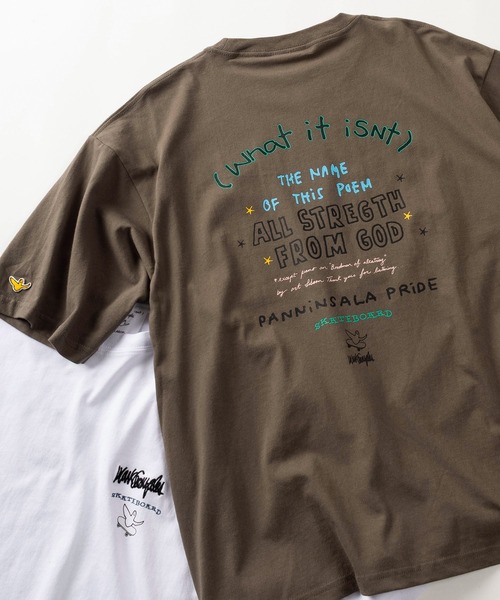 (What it isNt)ART BY MARKGONZALES(ワットイットイズント)の「【75】【(What it isNt) ART BY MARK GONZALES/ワットイズイズント マークゴンザレス】リラックスフィット バックプリントアートグラフィック アソート 半袖Tシャツ/ワンポイント/オーバーサイズ(Tシャツ/カットソー・メンズ・ネイビー/ブラウン/ブラック/チャコールグレー/ホワイト/ホワイト系その他/ブラック系その他/グレー系その他/ブラウン系その他/ブルー系その他/ホワイト系その他2/ホワイト系その他3/ホワイト系その他4/ホワイト系その他5/ブラック系その他2/ブラック系その他3/グレー系その他2/グレー系その他3/グレー系その他4/ブラウン系その他2/ブラウン系その他3/ブラウン系その他4/ブラウン系その他5/ブルー系その他2/ブルー系その他3/ブルー系その他4・M/L/XL)」の21枚目の写真