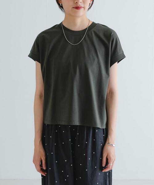 URBAN RESEARCH(アーバンリサーチ)の「スーピマコットンフレンチスリーブカットソー(Tシャツ/カットソー・レディース・ホワイト/ベージュ系その他/カーキ/ブラック・FREE)」の20枚目の写真