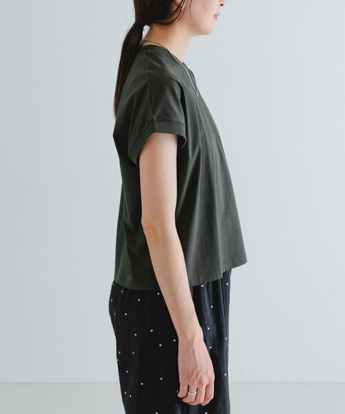URBAN RESEARCH(アーバンリサーチ)の「スーピマコットンフレンチスリーブカットソー(Tシャツ/カットソー・レディース・ホワイト/ベージュ系その他/カーキ/ブラック・FREE)」の19枚目の写真