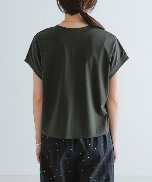 URBAN RESEARCH(アーバンリサーチ)の「スーピマコットンフレンチスリーブカットソー(Tシャツ/カットソー・レディース・ホワイト/ベージュ系その他/カーキ/ブラック・FREE)」の18枚目の写真