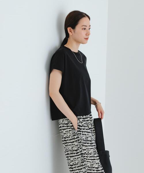 URBAN RESEARCH(アーバンリサーチ)の「スーピマコットンフレンチスリーブカットソー(Tシャツ/カットソー・レディース・ホワイト/ベージュ系その他/カーキ/ブラック・FREE)」の10枚目の写真