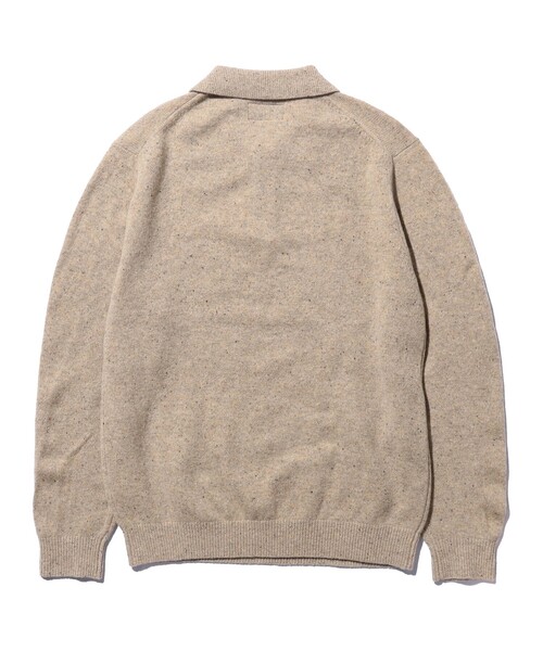 BEAMS PLUS（ビームスプラス）の「9ゲージ ネップ ニット ポロシャツ（ポロシャツ・メンズ・ネイビー/サックスブルー/ミント/ベージュ/ブラウン・XL/L/M/S）」の13枚目の写真