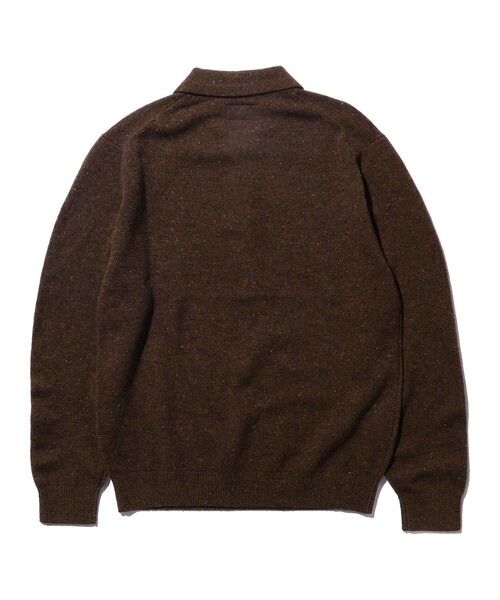BEAMS PLUS（ビームスプラス）の「9ゲージ ネップ ニット ポロシャツ（ポロシャツ・メンズ・ネイビー/サックスブルー/ミント/ベージュ/ブラウン・XL/L/M/S）」の18枚目の写真