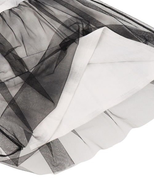 ANAP kids(アナップキッズ)の「タイダイ柄Tシャツ チュール重ねワンピース(ワンピース・キッズ・ブラック/ライトピンク・110cm/120cm/130cm)」の22枚目の写真