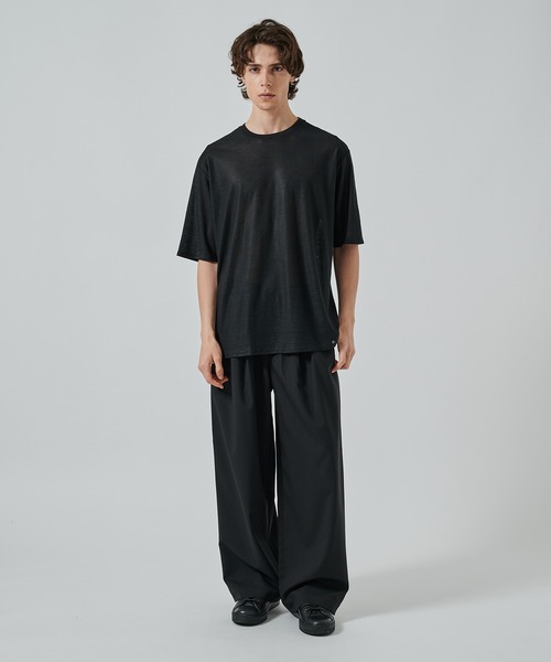 markaware（マーカウェア）の「TRIPLE PLEATED EASY TROUSERS（スラックス・メンズ・ネイビー/ブラック/チャコールグレー・1/2）」の4枚目の写真