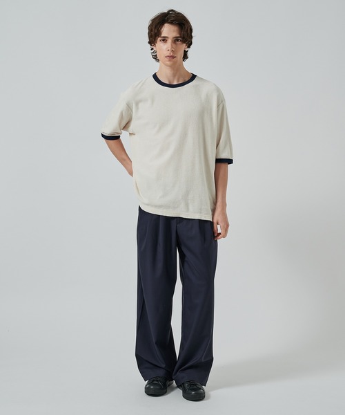 markaware（マーカウェア）の「TRIPLE PLEATED EASY TROUSERS（スラックス・メンズ・ネイビー/ブラック/チャコールグレー・1/2）」の5枚目の写真