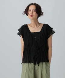 LEPSIM | 14ゲージシアーフリルフレンチスリーブプルオーバー　571630(ニット/セーター)