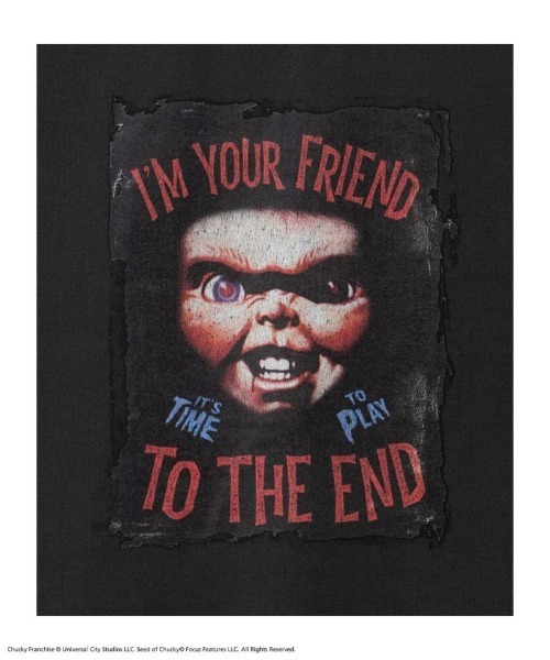 Mac-House(マックハウス)の「【別注デザイン】 CHUCKY ホラーデザインTシャツ(Tシャツ/カットソー・メンズ・ホワイト/チャコールグレー・M/L/XL)」の5枚目の写真