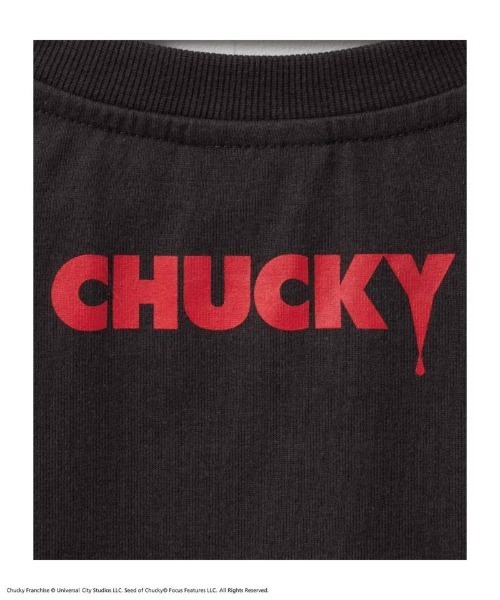 Mac-House(マックハウス)の「【別注デザイン】 CHUCKY ホラーデザインTシャツ(Tシャツ/カットソー・メンズ・ホワイト/チャコールグレー・M/L/XL)」の6枚目の写真