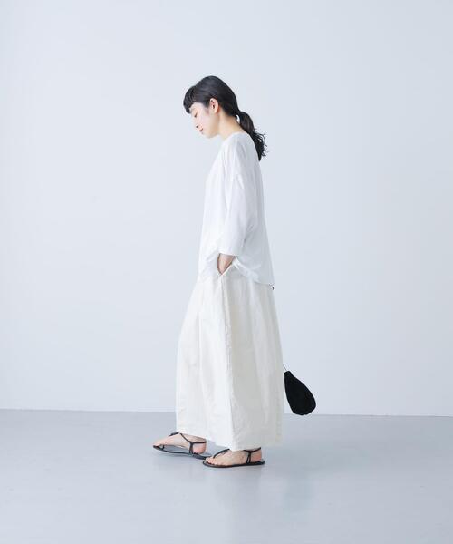 かぐれ(カグレ)の「ボートネック7分袖ワイドカットソー(Tシャツ/カットソー・レディース・ピンク/ネイビー/オフホワイト・FREE)」の5枚目の写真
