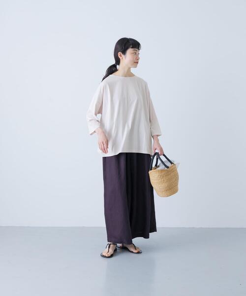 かぐれ(カグレ)の「ボートネック7分袖ワイドカットソー(Tシャツ/カットソー・レディース・ピンク/ネイビー/オフホワイト・FREE)」の16枚目の写真