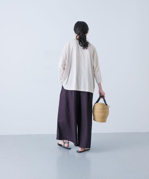 かぐれ(カグレ)の「ボートネック7分袖ワイドカットソー(Tシャツ/カットソー・レディース・ピンク/ネイビー/オフホワイト・FREE)」の17枚目の写真