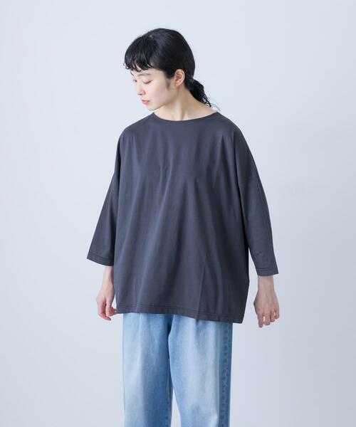 かぐれ(カグレ)の「ボートネック7分袖ワイドカットソー(Tシャツ/カットソー・レディース・ピンク/ネイビー/オフホワイト・FREE)」の22枚目の写真