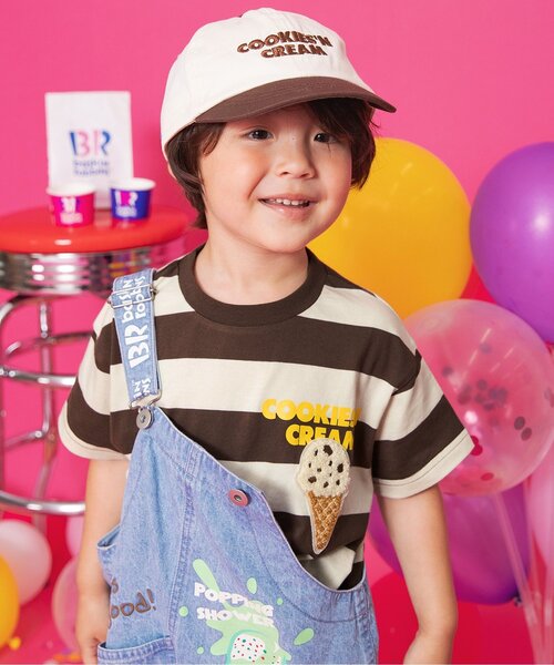 BREEZE（ブリーズ）の「【リンク】サーティワン フレーバーボーダーTシャツ（Tシャツ/カットソー・キッズ・ピンク/ブラウン/ミント/グリーン・130/80/120/110/100/90/140）」の2枚目の写真