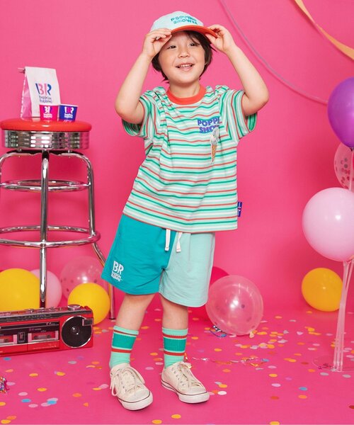 BREEZE（ブリーズ）の「【リンク】サーティワン フレーバーボーダーTシャツ（Tシャツ/カットソー・キッズ・ピンク/ブラウン/ミント/グリーン・130/80/120/110/100/90/140）」の15枚目の写真