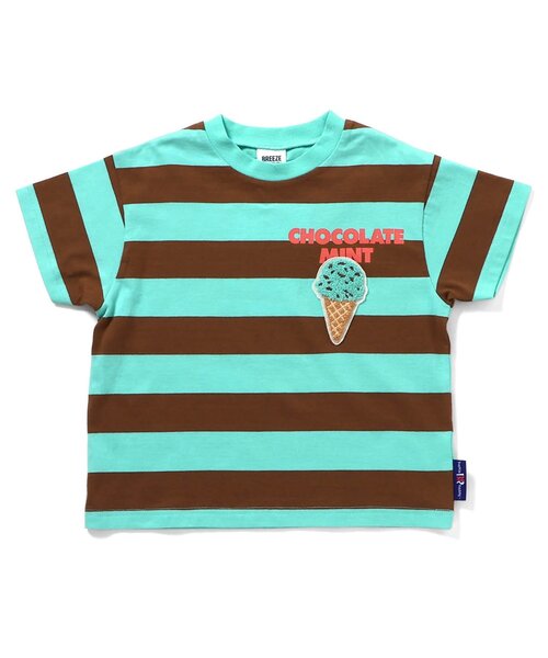 BREEZE（ブリーズ）の「【リンク】サーティワン フレーバーボーダーTシャツ（Tシャツ/カットソー・キッズ・ピンク/ブラウン/ミント/グリーン・130/80/120/110/100/90/140）」の6枚目の写真
