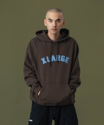 XLARGE ブラウン パーカー ジャケット コーデュロイ ハーフスナップ L XLARGE｜エクストララージのパーカー（ブラウン/茶色系）通販