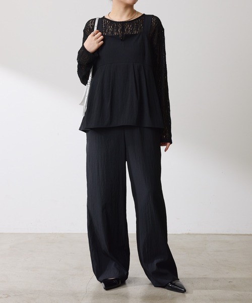 美品【値下げOK】COLLAGE GALLARDAGALANTE チュニック レースオーバーチュニック（Tシャツ/カットソー）｜COLLAGE