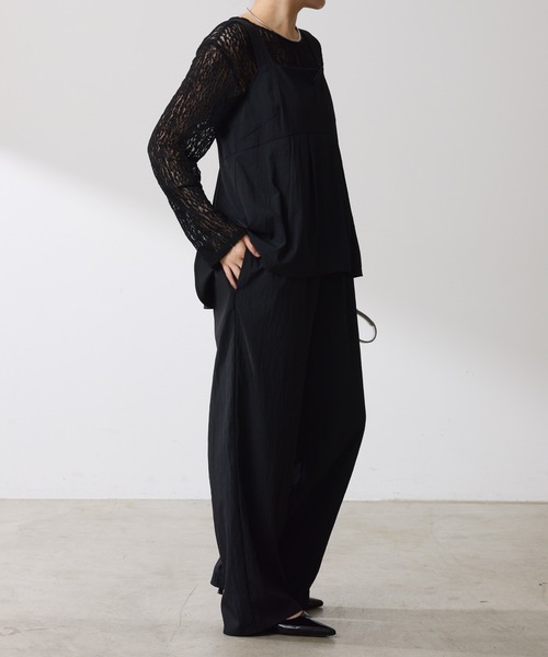 COLLAGE GALLARDAGALANTE（コラージュガリャルダガランテ）の「レースオーバーチュニック（Tシャツ/カットソー・レディース・ブラック/オフホワイト・FREE）」の21枚目の写真