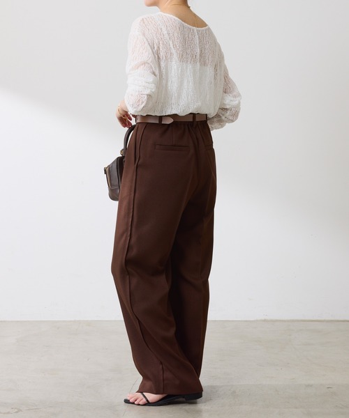 COLLAGE GALLARDAGALANTE（コラージュガリャルダガランテ）の「レースオーバーチュニック（Tシャツ/カットソー・レディース・ブラック/オフホワイト・FREE）」の8枚目の写真