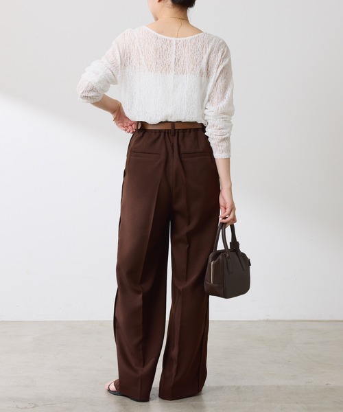 COLLAGE GALLARDAGALANTE（コラージュガリャルダガランテ）の「レースオーバーチュニック（Tシャツ/カットソー・レディース・ブラック/オフホワイト・FREE）」の9枚目の写真