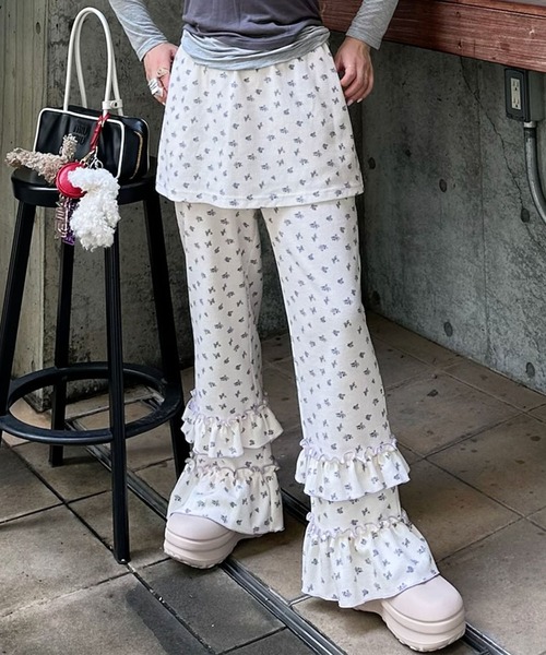 ♡argue♡ワッフルパンツ マルチウェイフリフリワッフルパンツとスカートのセット（その他