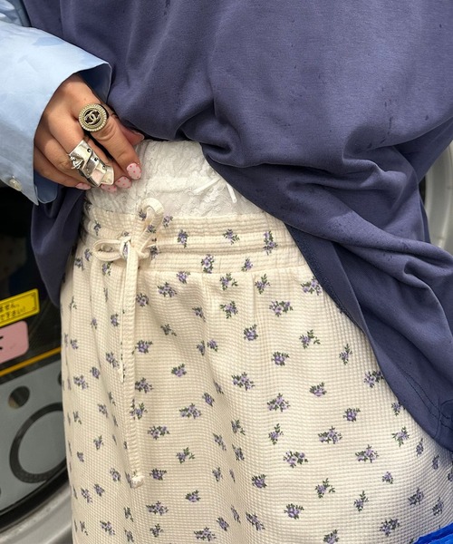 Alley Tokyo(アリートーキョー)の「マルチウェイフリフリワッフルパンツとスカートのセット(その他パンツ・レディース・オフホワイト/ラベンダー・FREE)」の9枚目の写真