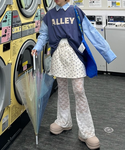 Alley Tokyo(アリートーキョー)の「マルチウェイフリフリワッフルパンツとスカートのセット(その他パンツ・レディース・オフホワイト/ラベンダー・FREE)」の22枚目の写真