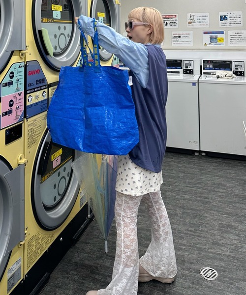 Alley Tokyo(アリートーキョー)の「マルチウェイフリフリワッフルパンツとスカートのセット(その他パンツ・レディース・オフホワイト/ラベンダー・FREE)」の8枚目の写真