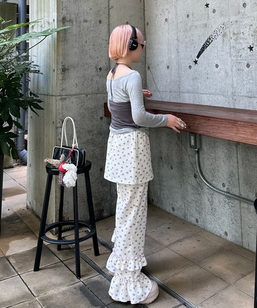 Alley Tokyo(アリートーキョー)の「マルチウェイフリフリワッフルパンツとスカートのセット(その他パンツ・レディース・オフホワイト/ラベンダー・FREE)」の11枚目の写真