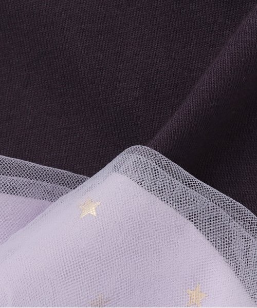 petit main（プティマイン）の「袖チュールロンパース＋スカパンセット（ロンパース・キッズ・チャコール/ライトピンク・80ｃｍ/70cm）」の14枚目の写真