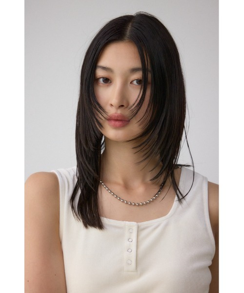 AZUL by moussy（アズールバイマウジー）の「ベロアタンクトップ（タンクトップ・レディース・ブラウン/ピンク/アイボリー/グレー・FREE）」の6枚目の写真