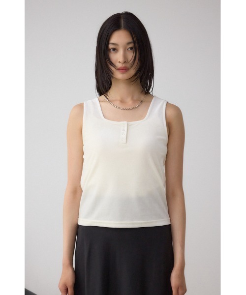 AZUL by moussy（アズールバイマウジー）の「ベロアタンクトップ（タンクトップ・レディース・ブラウン/ピンク/アイボリー/グレー・FREE）」の10枚目の写真