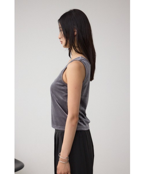 AZUL by moussy（アズールバイマウジー）の「ベロアタンクトップ（タンクトップ・レディース・ブラウン/ピンク/アイボリー/グレー・FREE）」の22枚目の写真