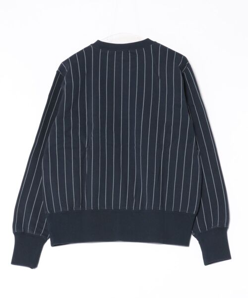 Champion(チャンピオン)の「【Champion】C3-C006/CREW NECK SWEATSHIRT/クルーネックスウェット/ストライプ柄/チャンピオン(スウェット・メンズ・ネイビー/オートミール/グレー・XL/L/M)」の4枚目の写真
