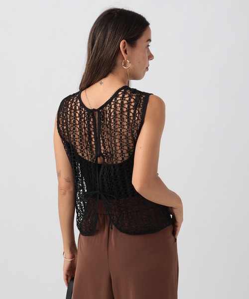 BAYFLOW（ベイフロー）の「[前後で着られる]INDIAN 2WAY ベスト（ベスト・レディース・ライトブラウン/オフホワイト/チャコール・FREE）」の2枚目の写真