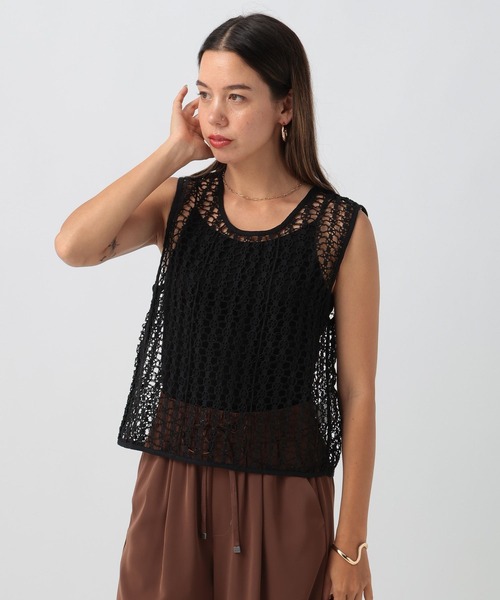 BAYFLOW（ベイフロー）の「[前後で着られる]INDIAN 2WAY ベスト（ベスト・レディース・ライトブラウン/オフホワイト/チャコール・FREE）」の16枚目の写真