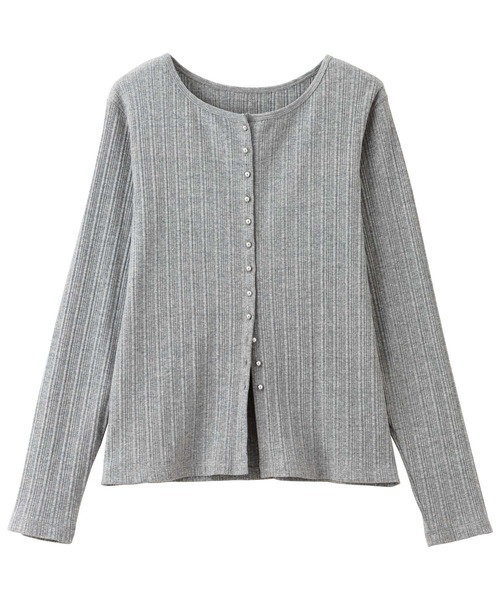 GeeRA(ジーラ)の「メニーボタンランダムリブトップス(Tシャツ/カットソー・レディース・オフホワイト/杢グレー/ブラック・MEDIUM/LARGE/X-LARGE)」の5枚目の写真