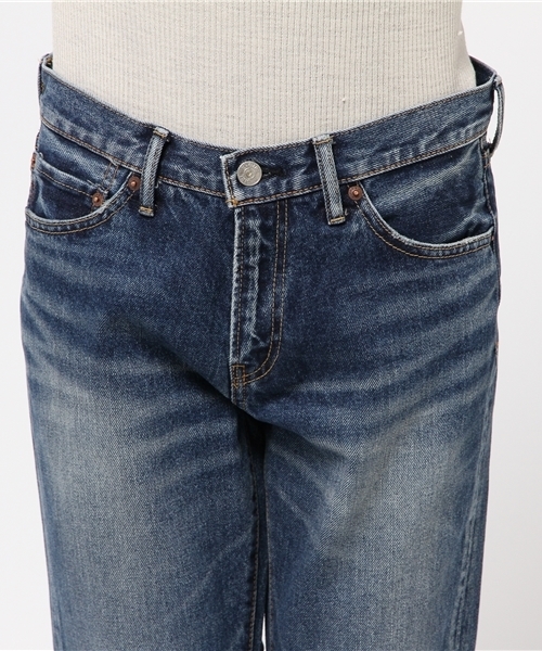 X-girl(エックスガール)の「【X-girl Jean】TAPERED 5POCKET JEAN WASH(デニムパンツ・レディース・ダークインディゴブルー・2/0/1)」の5枚目の写真