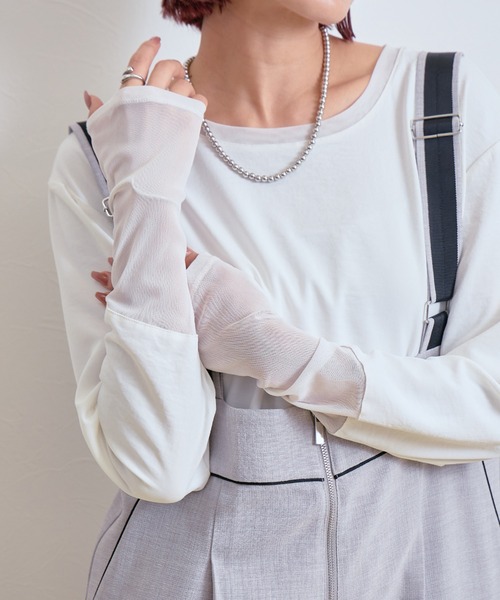 LHELBIE（レルビエ）の「ロンTブラウス（シャツ/ブラウス・レディース・ブラック/ブルー/オフホワイト/イエロー/ホワイト・M）」の2枚目の写真