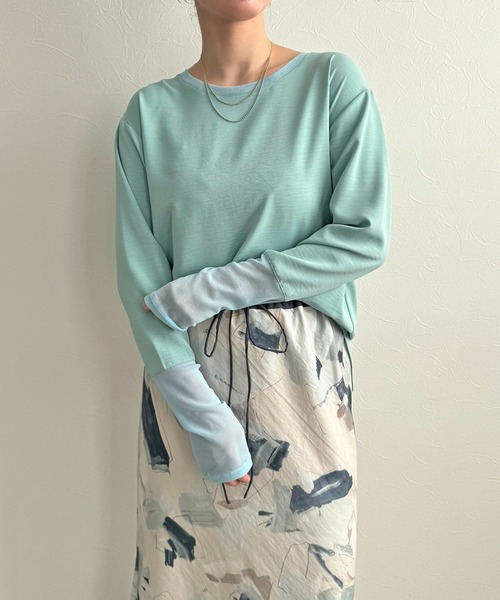 LHELBIE（レルビエ）の「ロンTブラウス（シャツ/ブラウス・レディース・ブラック/ブルー/オフホワイト/イエロー/ホワイト・M）」の17枚目の写真