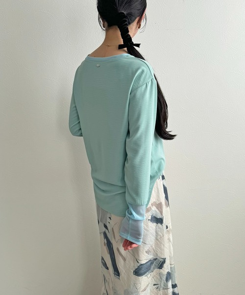 LHELBIE（レルビエ）の「ロンTブラウス（シャツ/ブラウス・レディース・ブラック/ブルー/オフホワイト/イエロー/ホワイト・M）」の20枚目の写真