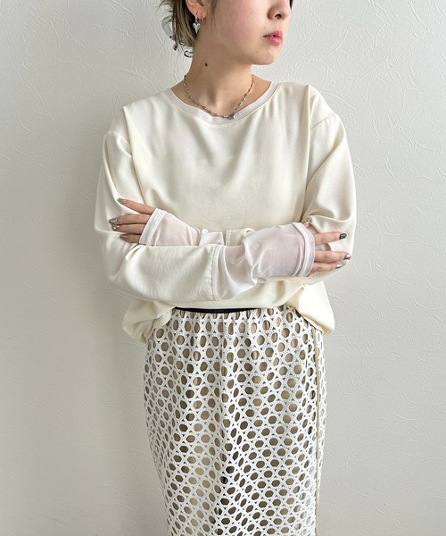 LHELBIE（レルビエ）の「ロンTブラウス（シャツ/ブラウス・レディース・ブラック/ブルー/オフホワイト/イエロー/ホワイト・M）」の13枚目の写真